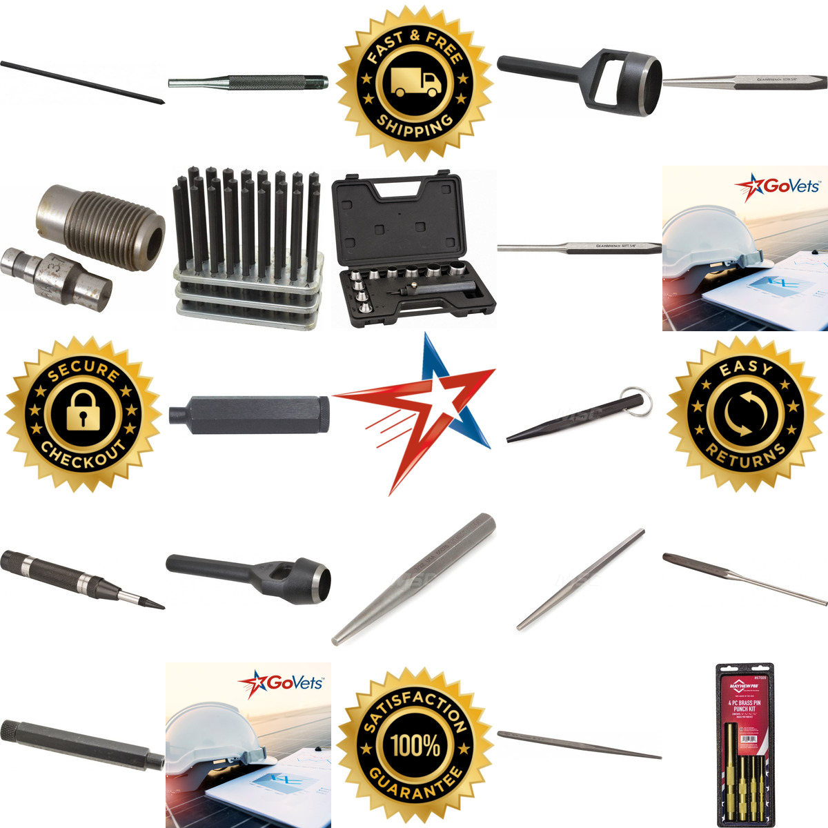 A selection of Punches and Grommet Tools products on GoVets