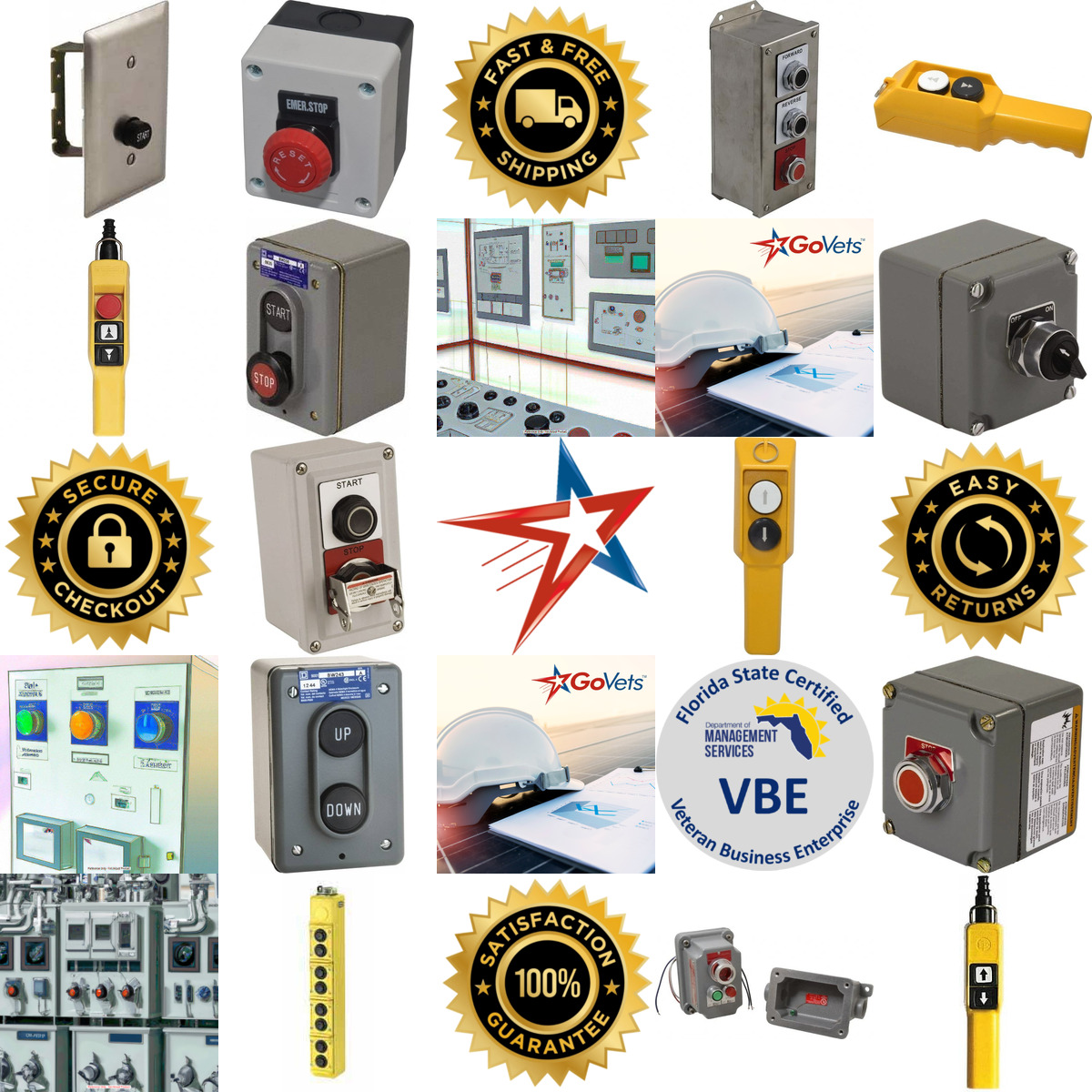 A selection of Pushbutton Control Stations products on GoVets