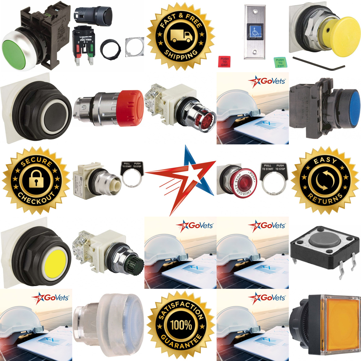 A selection of Pushbutton Switches products on GoVets