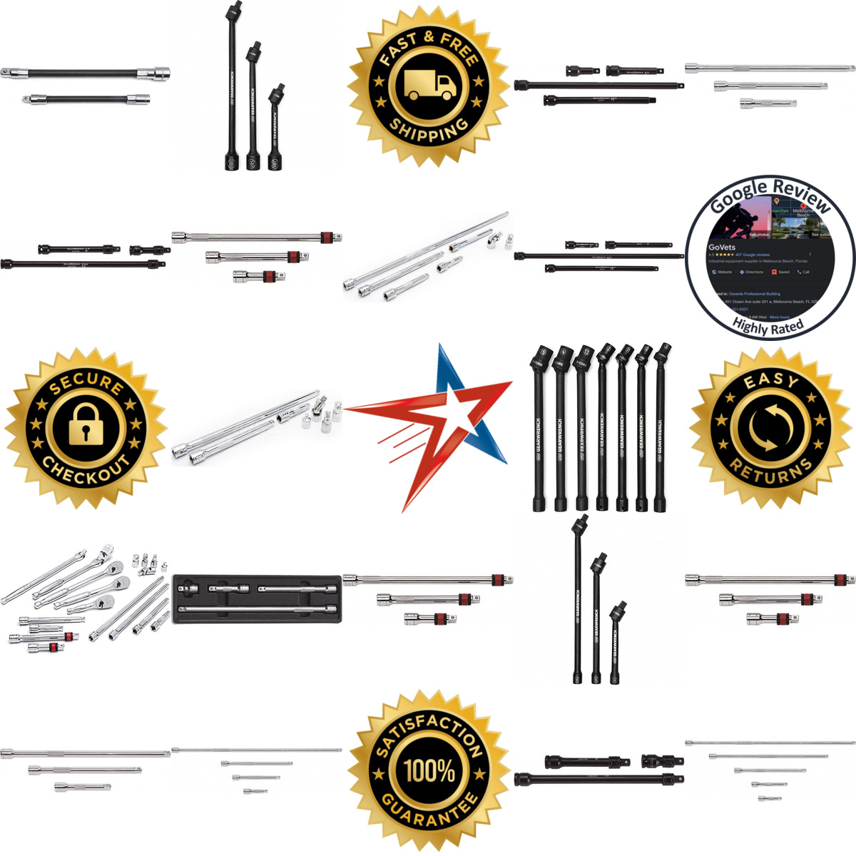 Millions of Products A selection of Gearwrench products on GoVets