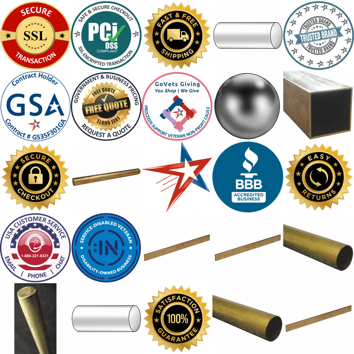 A selection of Brass products on GoVets
