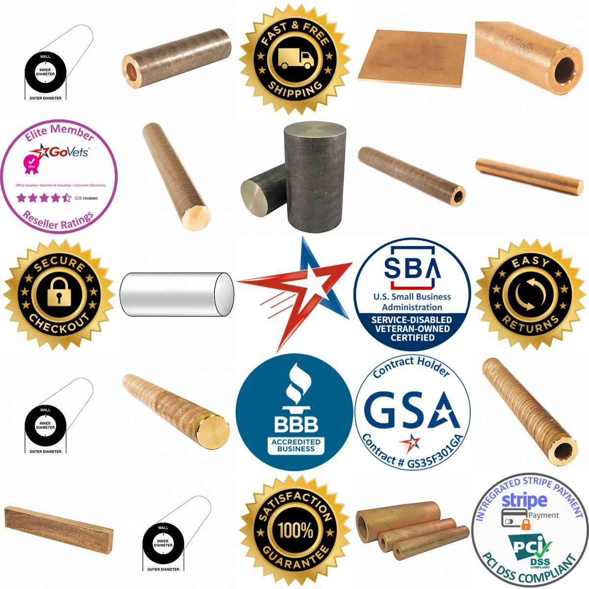 A selection of Bronze products on GoVets