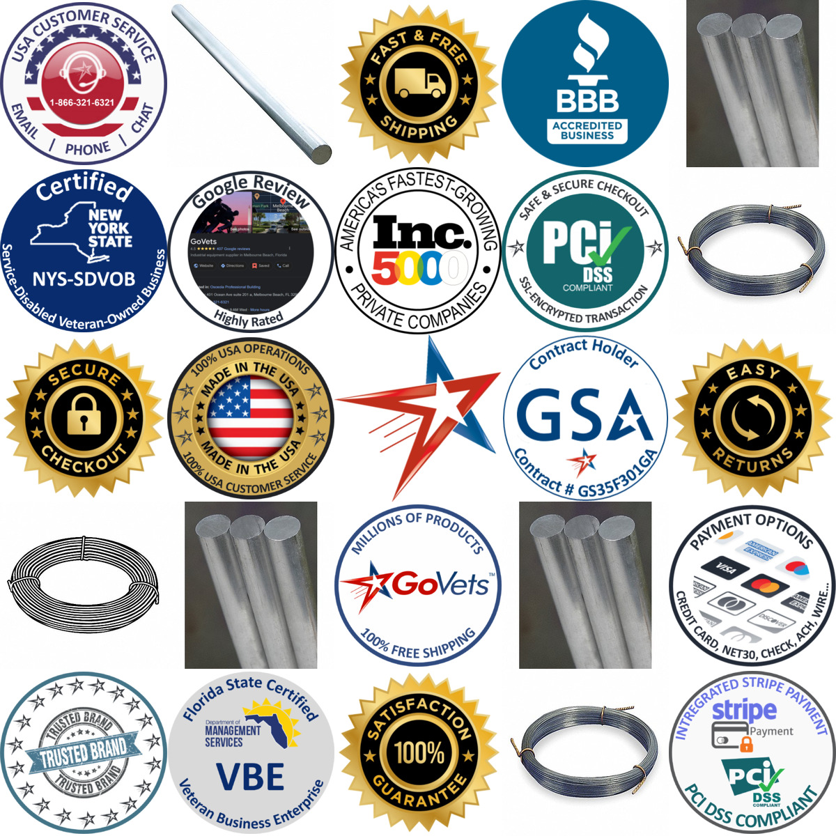 A selection of Carbon Steel Wire products on GoVets