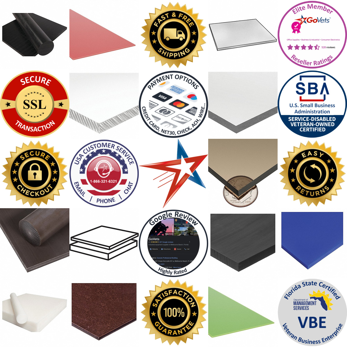 A selection of Plastic Sheets products on GoVets