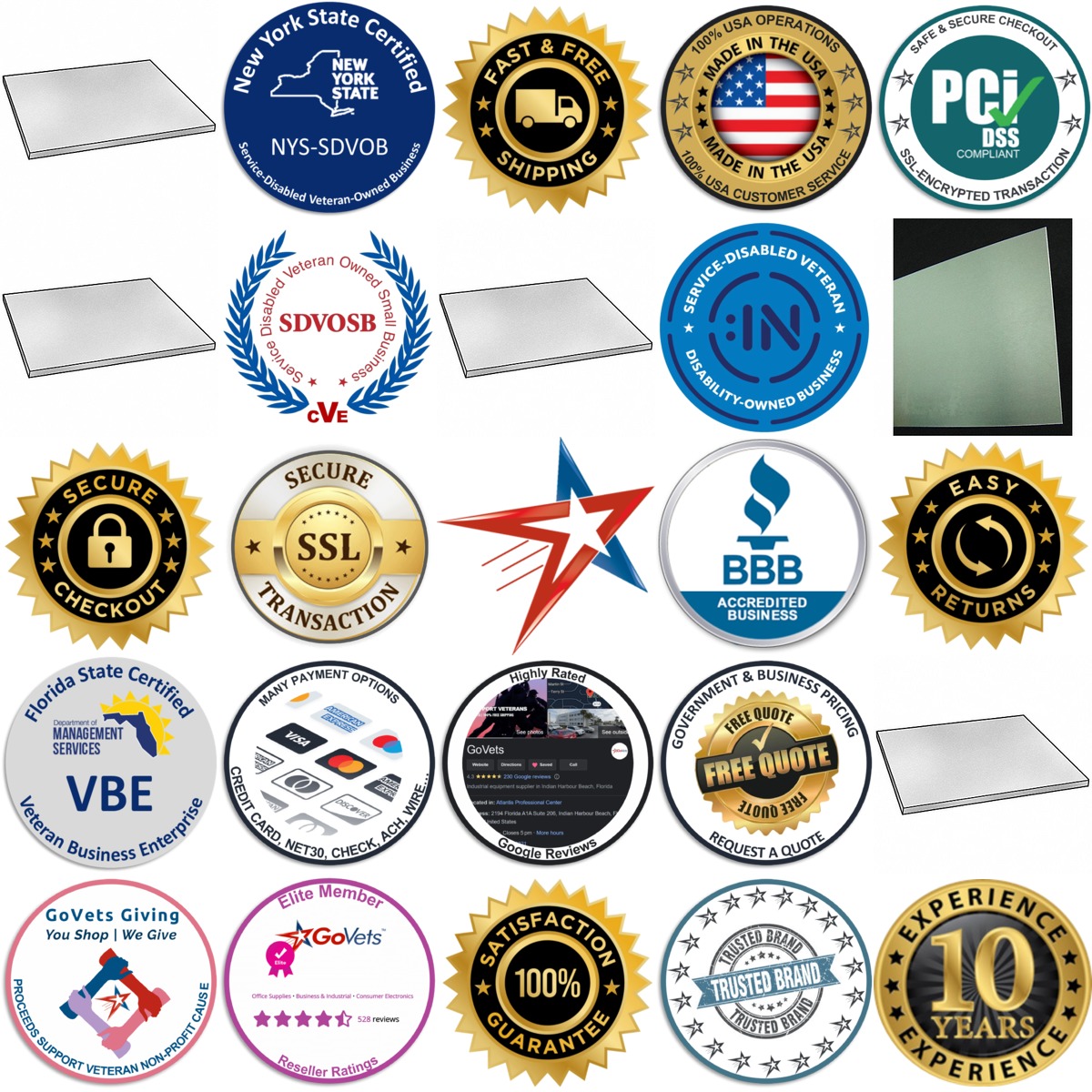A selection of Tin products on GoVets