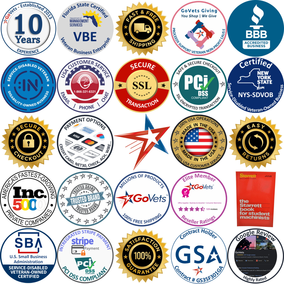 A selection of Starrett products on GoVets