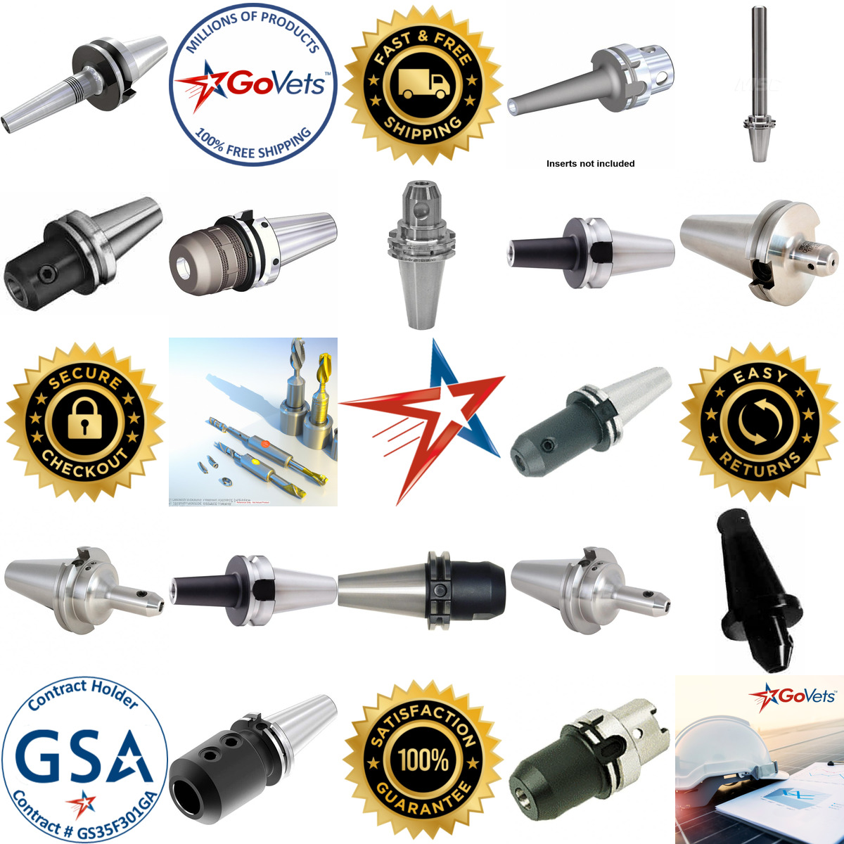A selection of End Mill Holders and Adapters products on GoVets