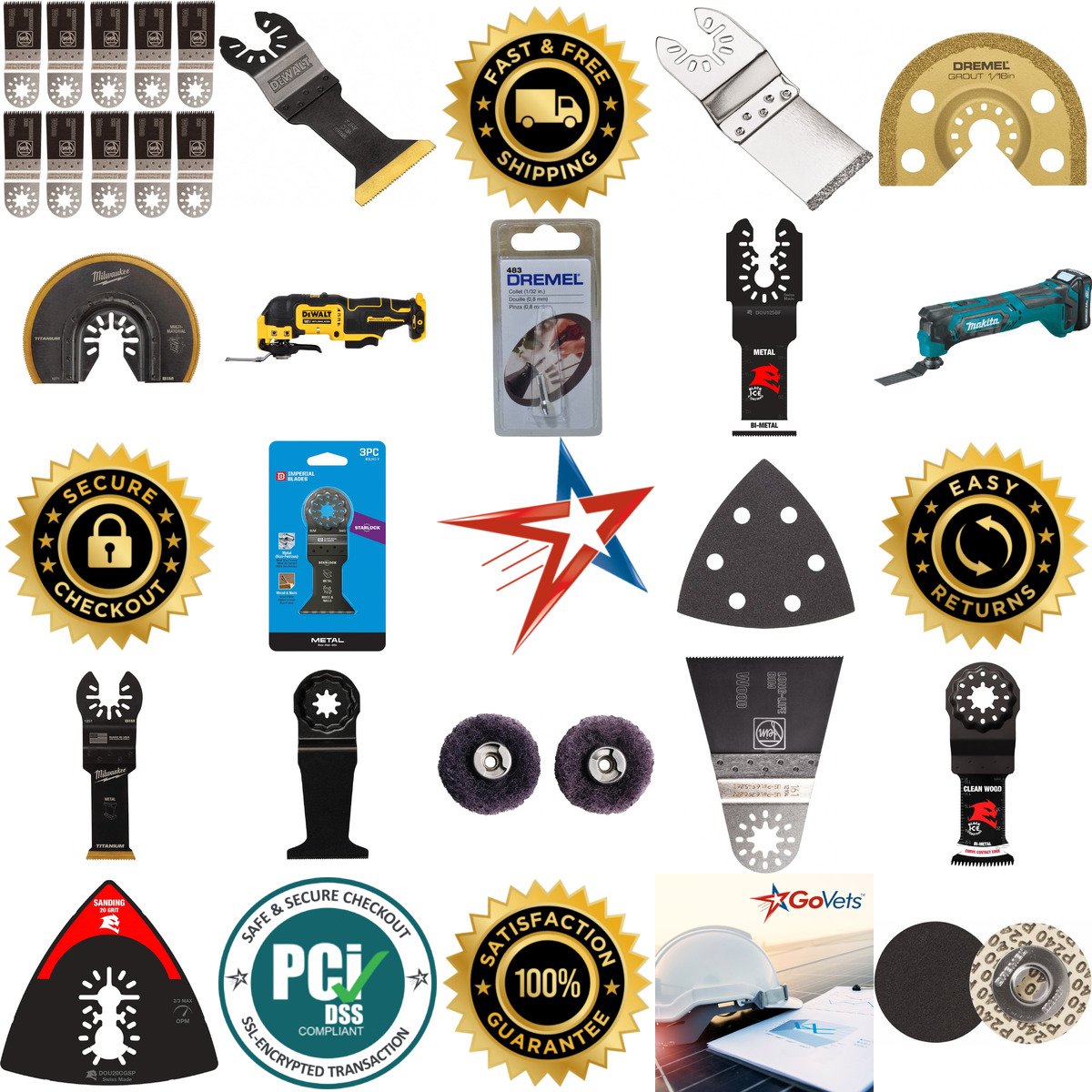 A selection of Rotary and Multi Tools and Accessories products on GoVets