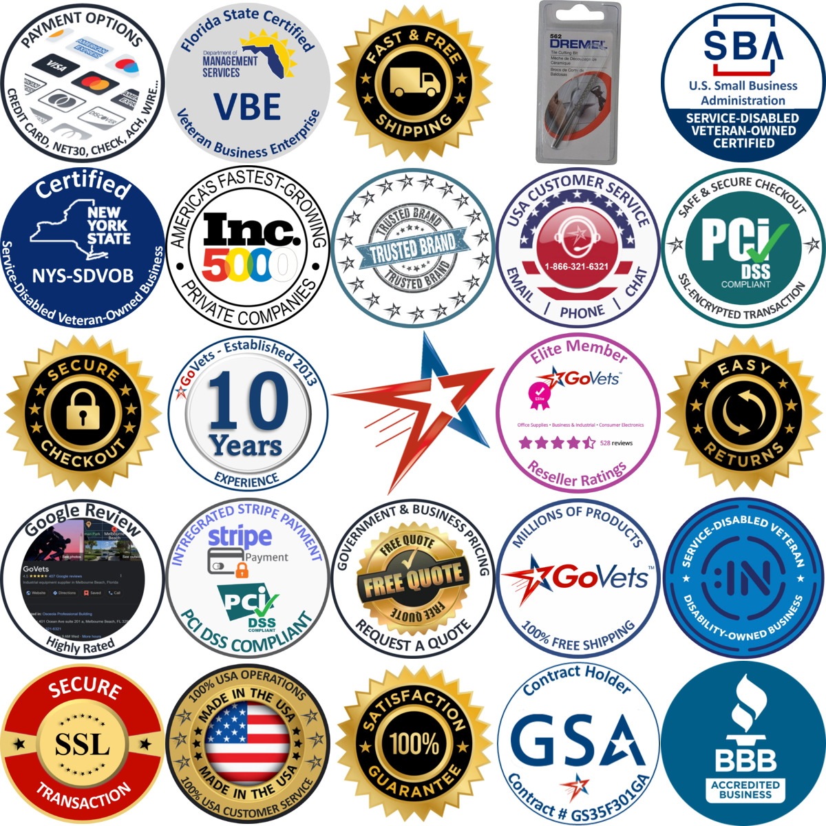 A selection of Dremel products on GoVets