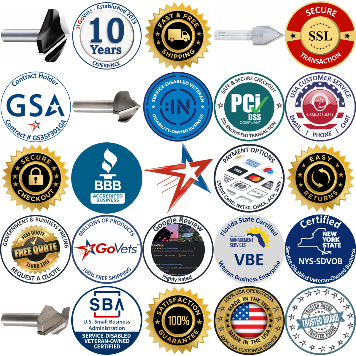 Millions of Products A selection of Onsrud products on GoVets