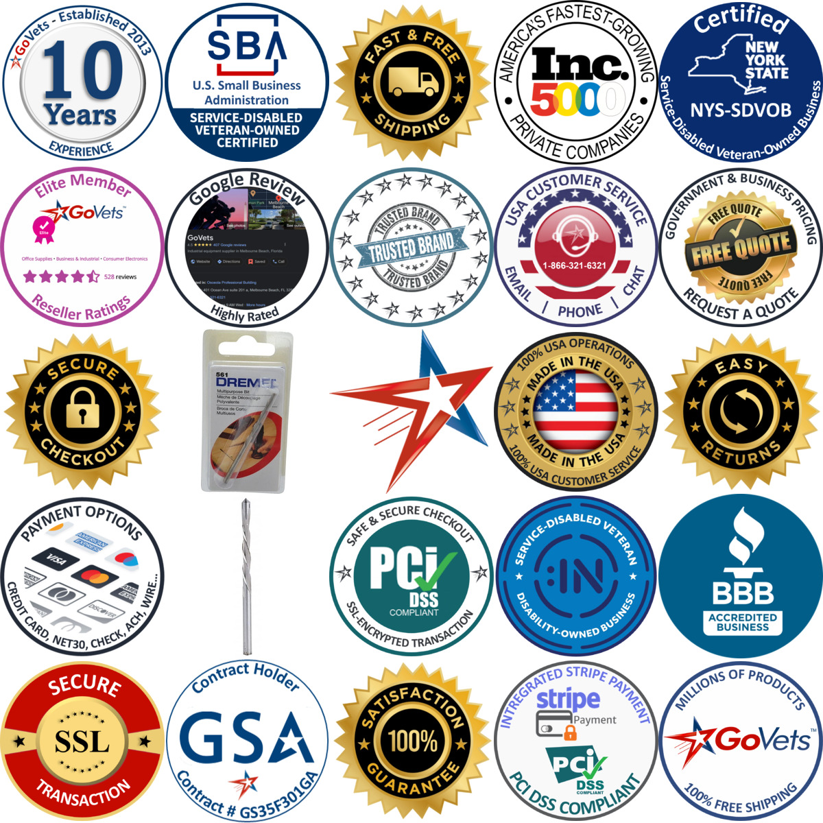 A selection of Dremel products on GoVets