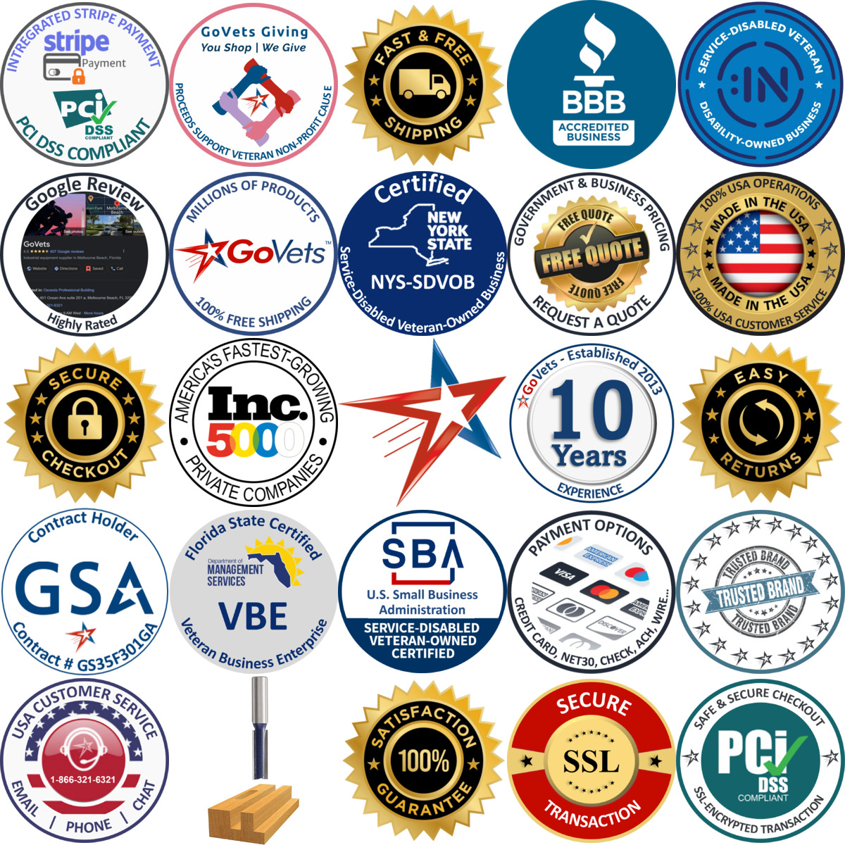 A selection of Bosch products on GoVets