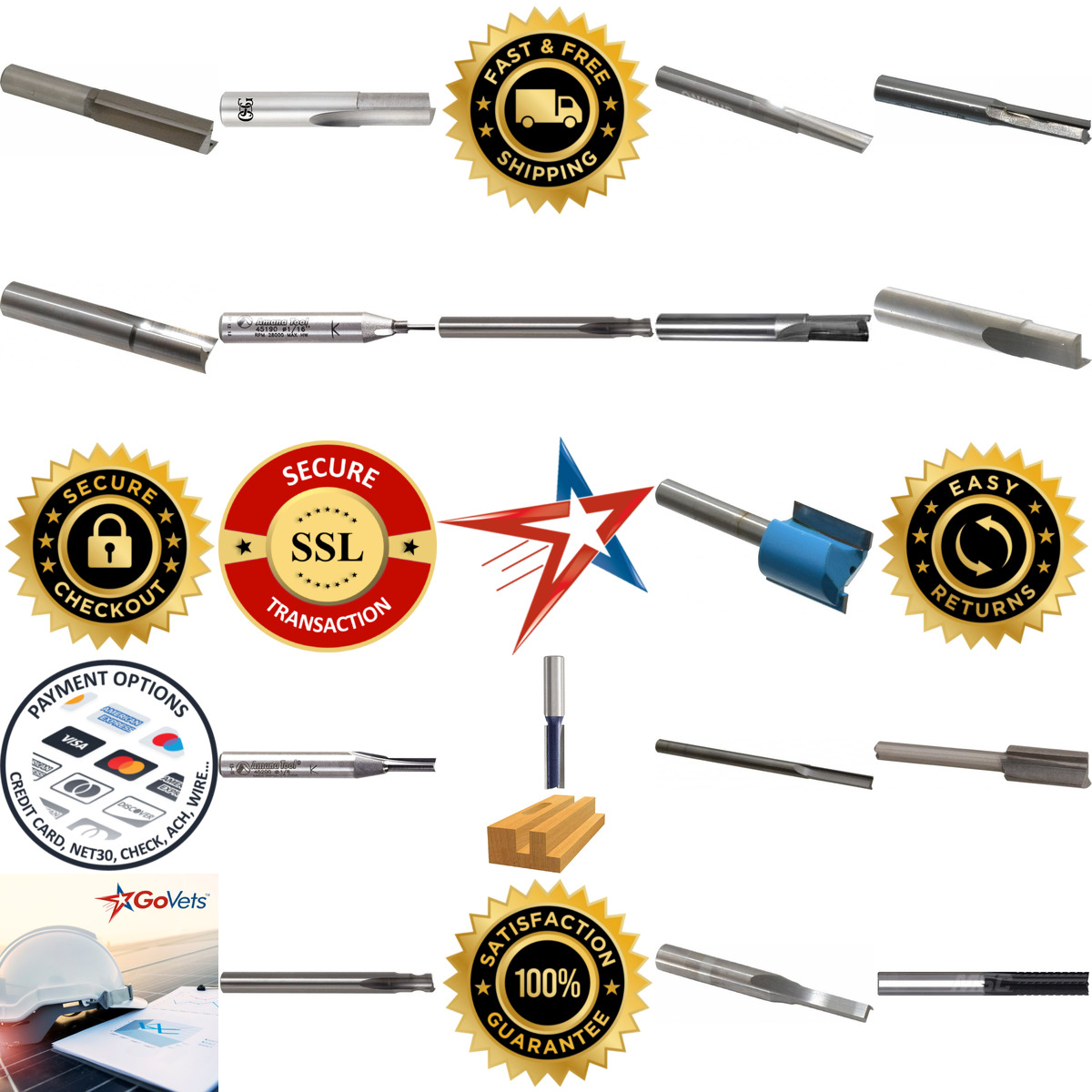 Millions of Products A selection of Straight Router Bits products on GoVets