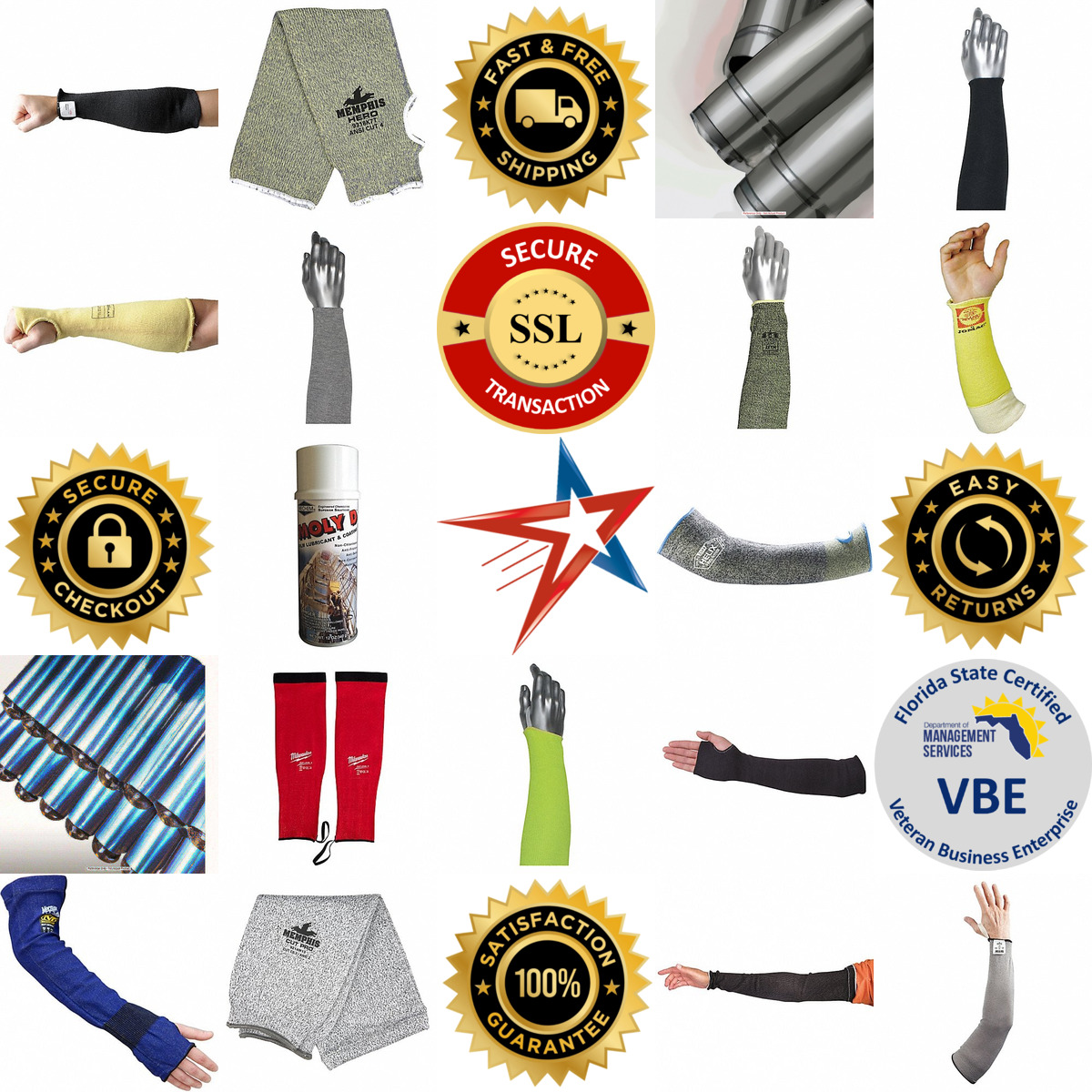 A selection of Cut and Puncture Resistant Sleeves products on GoVets
