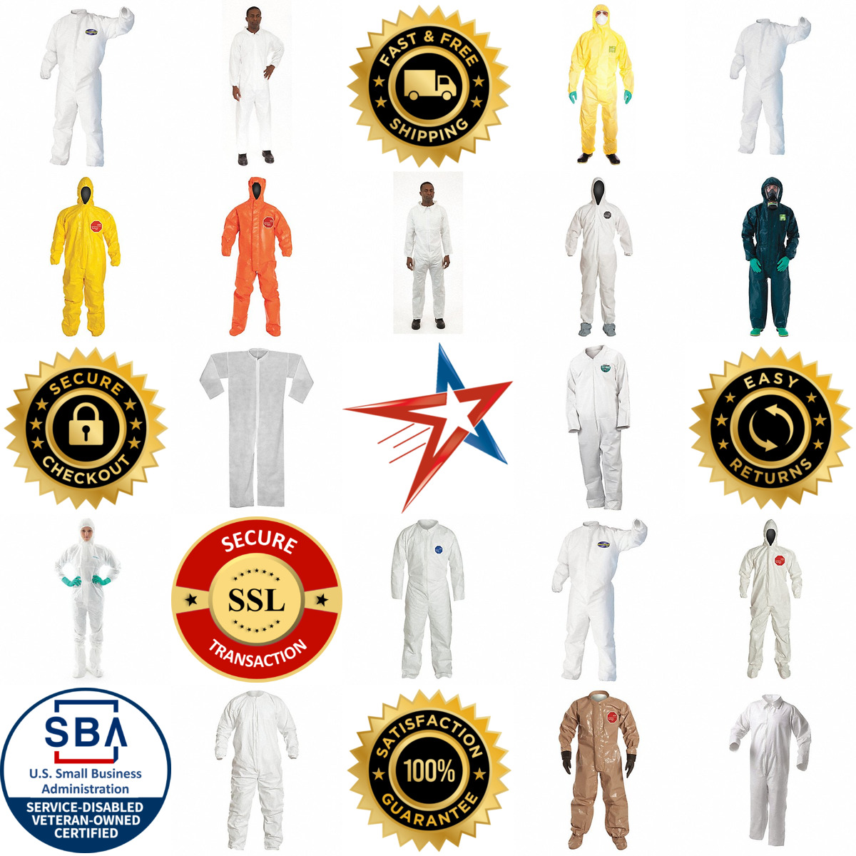 A selection of Chemical and Particulate Protective Coveralls products on GoVets