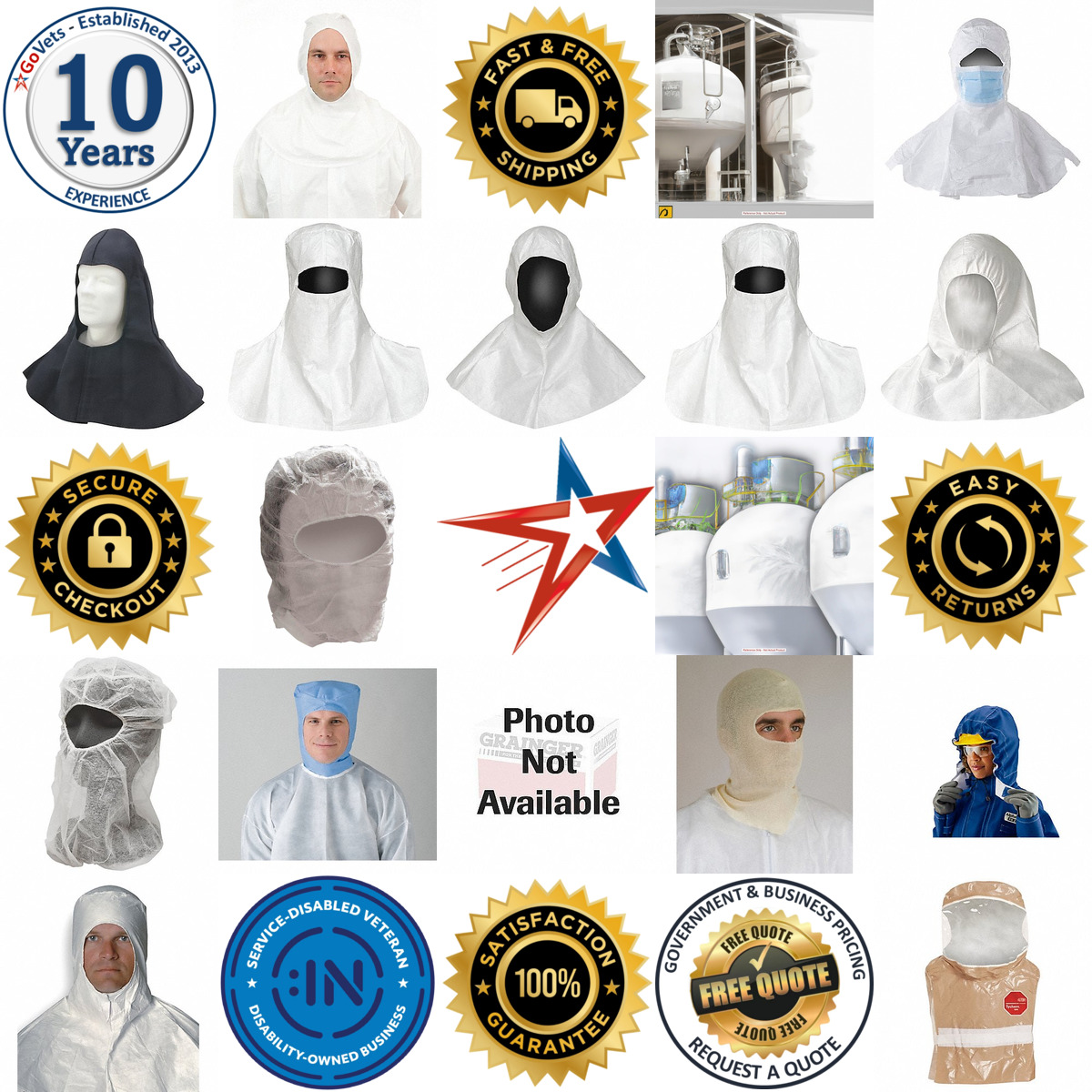 A selection of Chemical and Particulate Protective Hoods products on GoVets