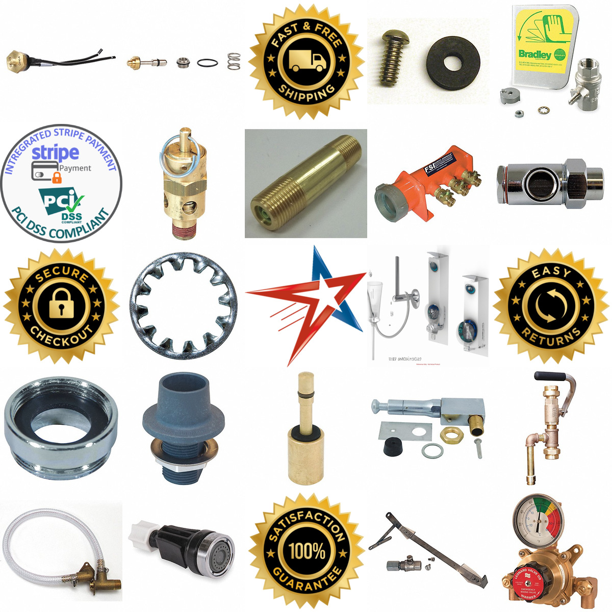 A selection of Eyewash and Shower Fittings and Valves products on GoVets