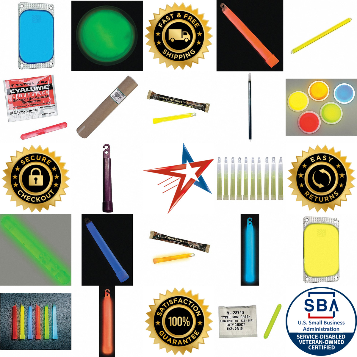 A selection of Lightsticks products on GoVets