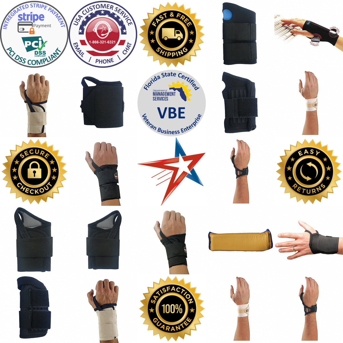 A selection of Wrist Supports and Wraps products on GoVets