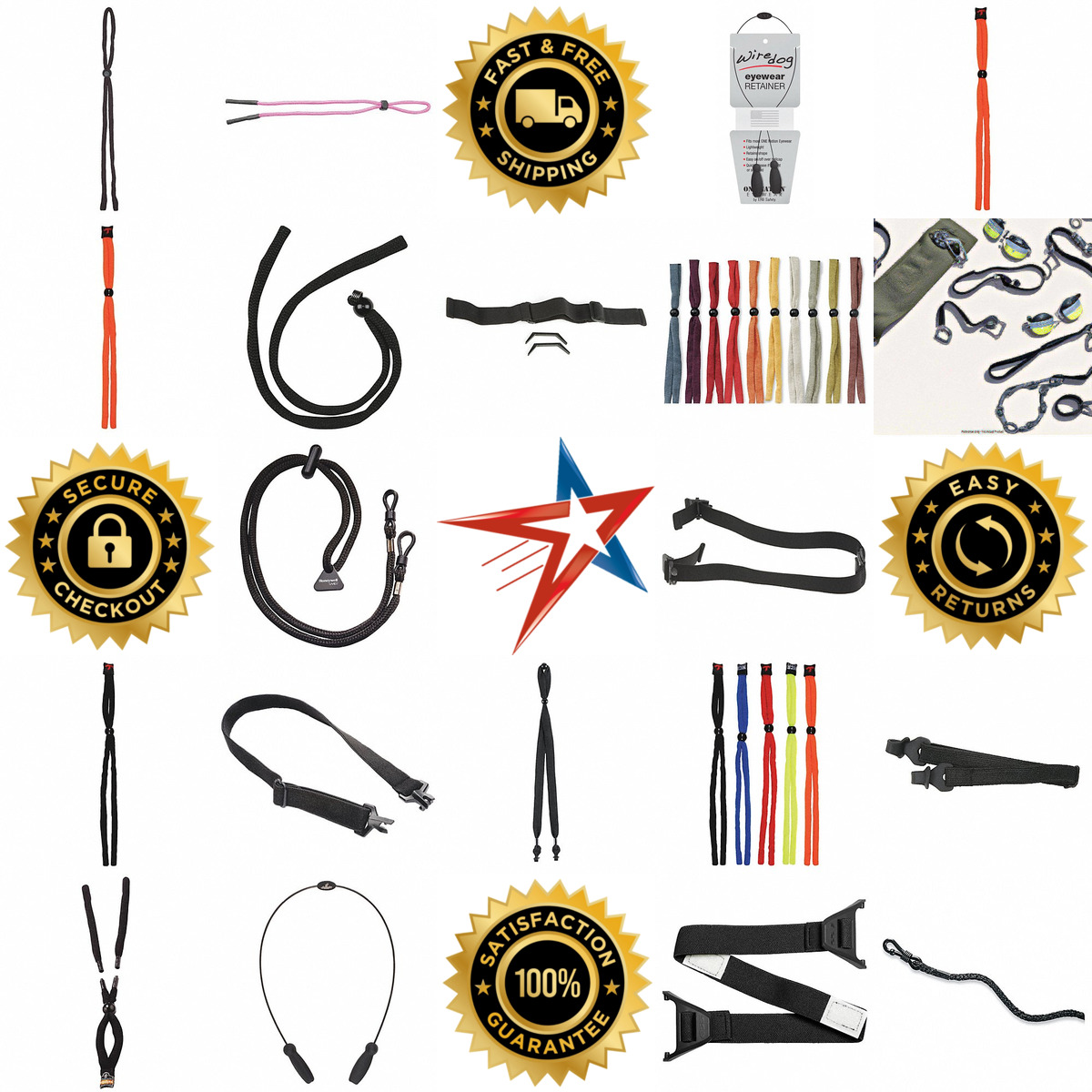 A selection of Eyewear Lanyards Straps and Arm Socks products on GoVets