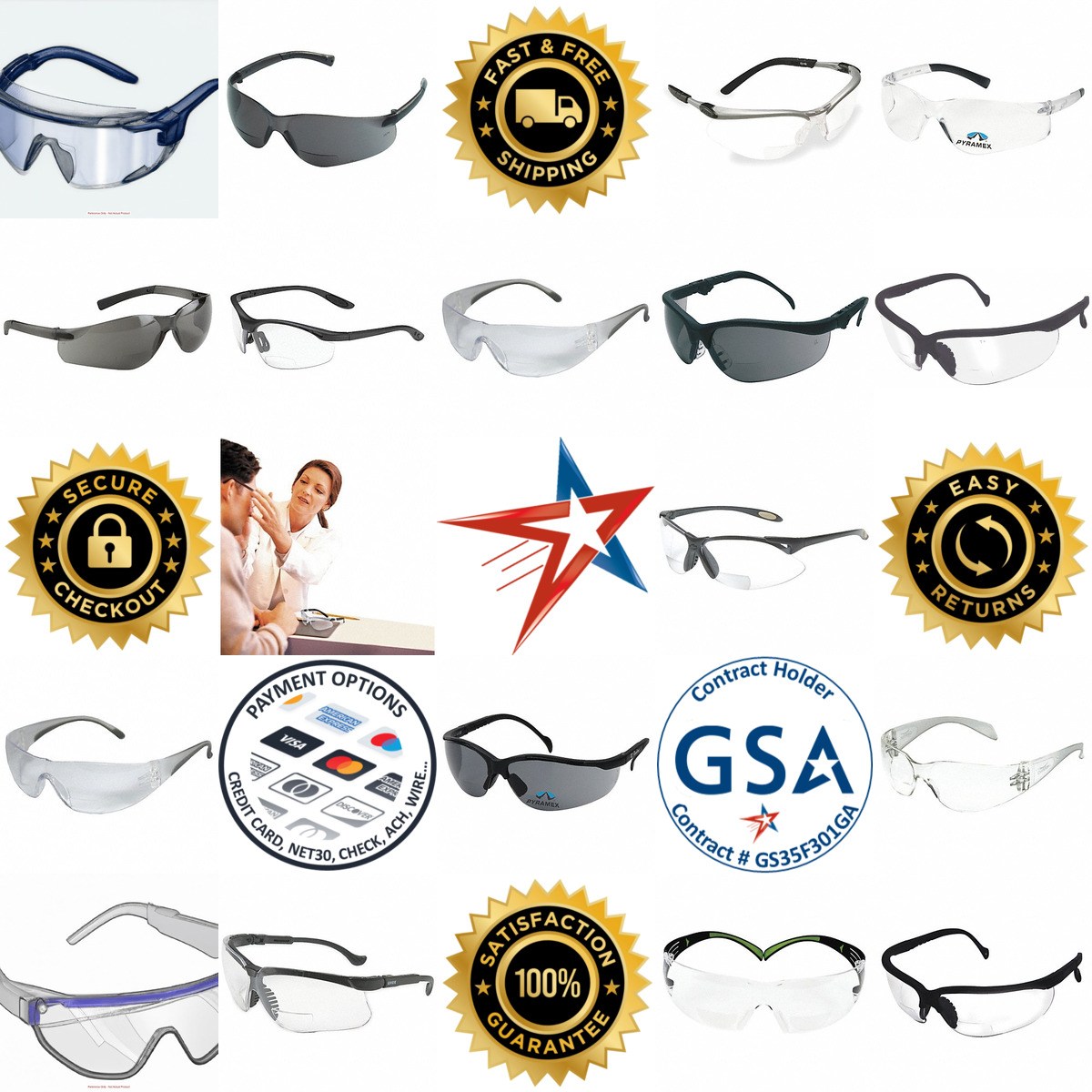 A selection of Reader Safety Glasses products on GoVets