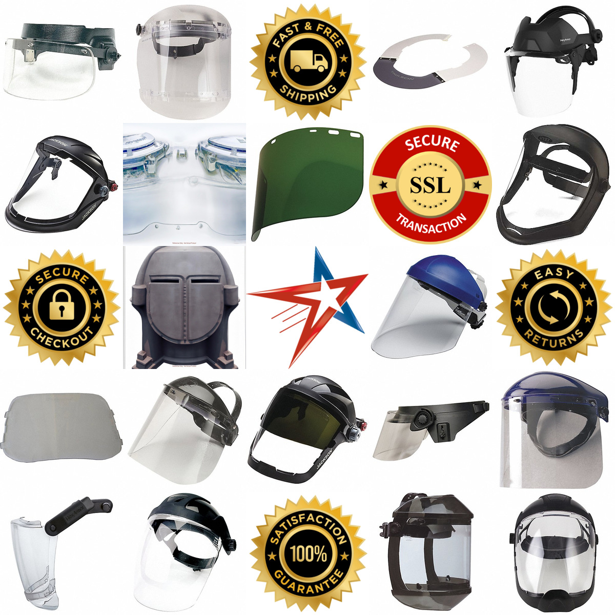 A selection of Face Shield Assemblies products on GoVets