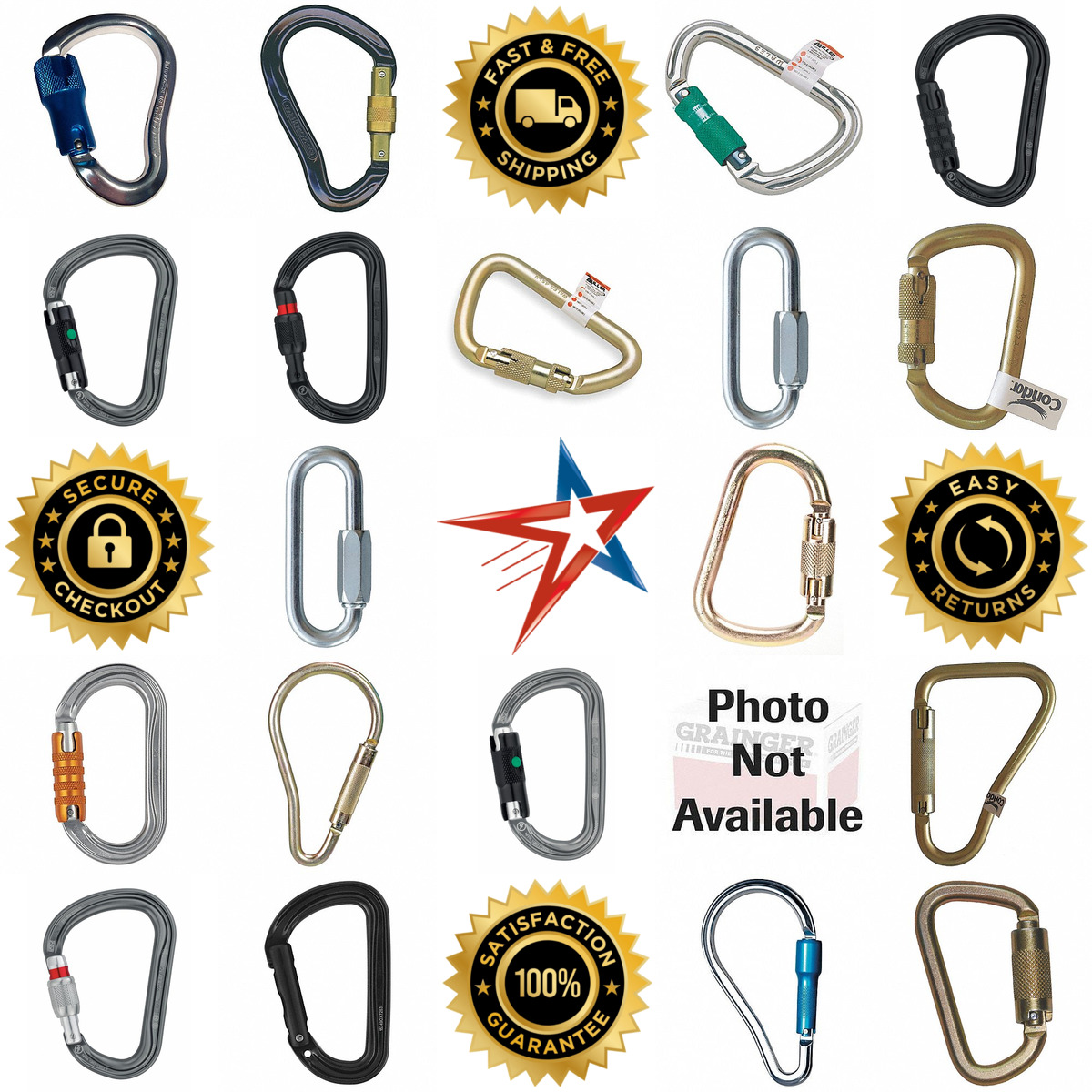 A selection of Carabiners For Fall Protection products on GoVets