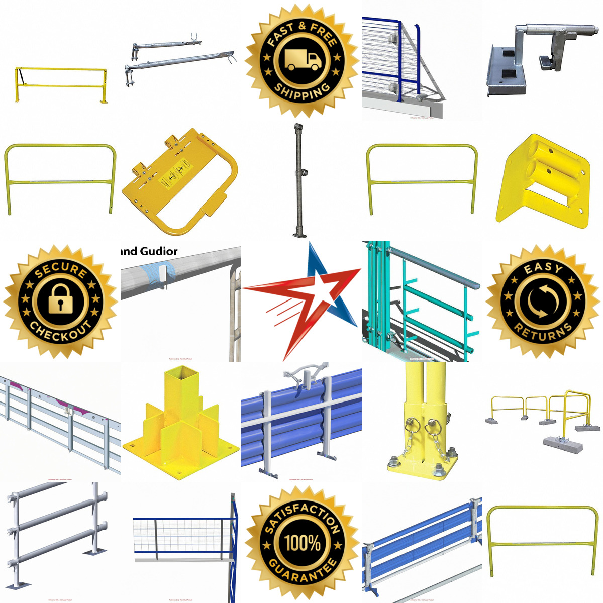 A selection of Guardrails For Fall Protection products on GoVets