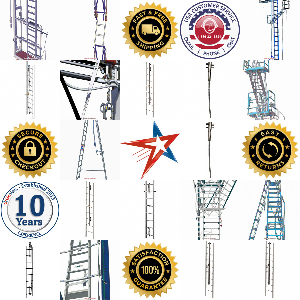 A selection of Ladder Lifeline Systems products on GoVets