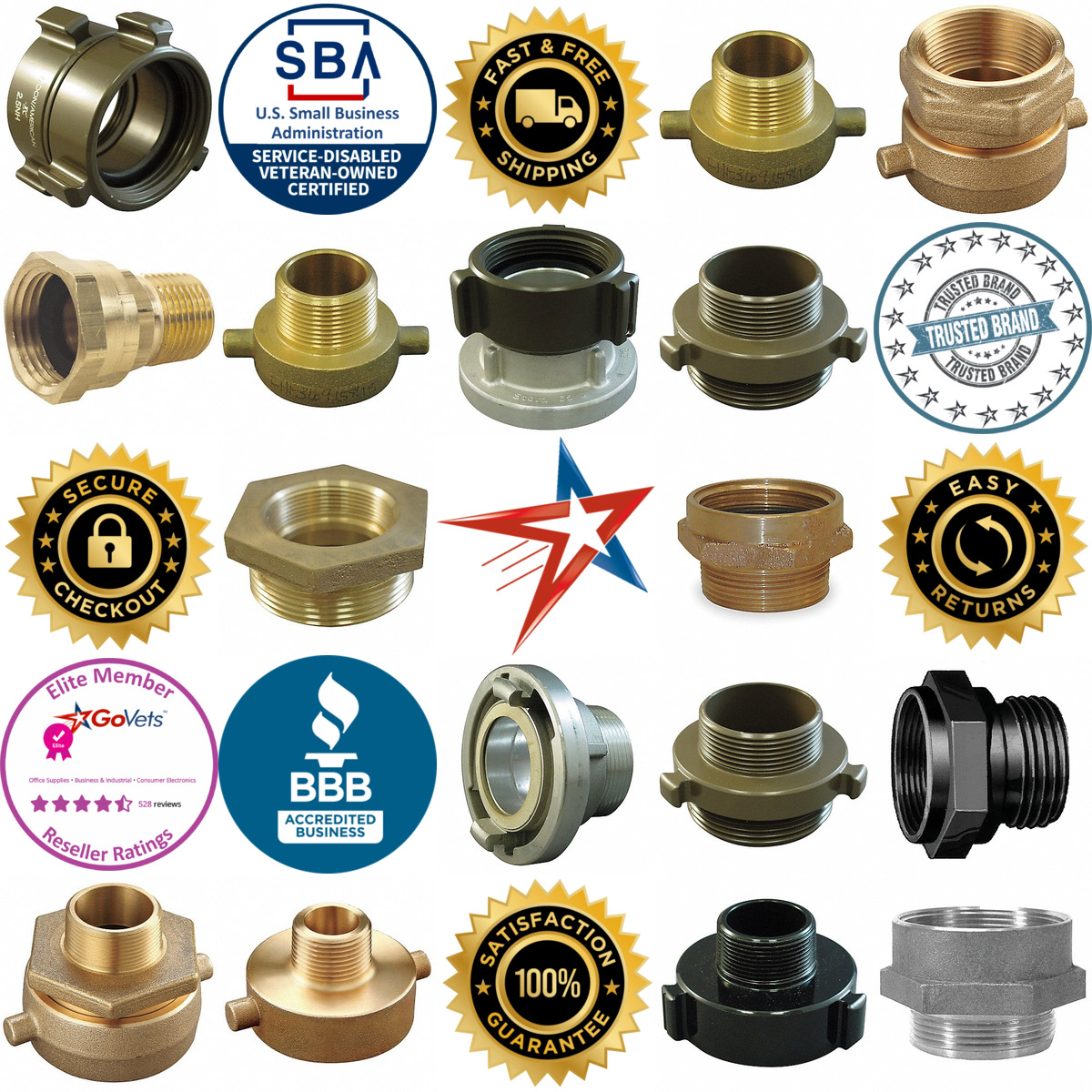 A selection of Fire Hose and Hydrant Adapters products on GoVets