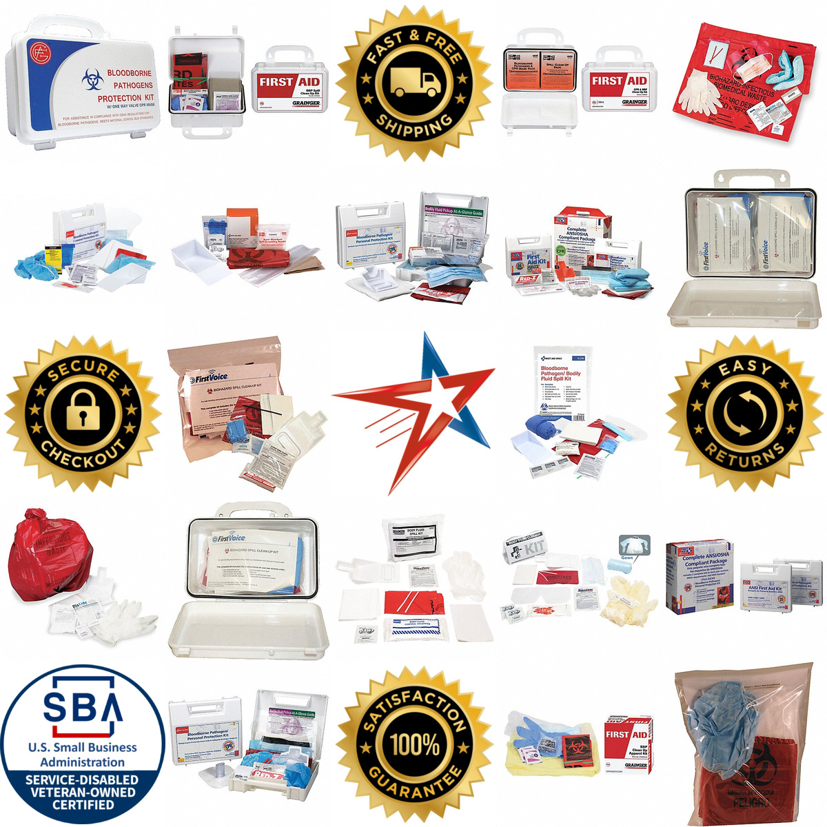 A selection of Bloodborne Pathogen Kits products on GoVets