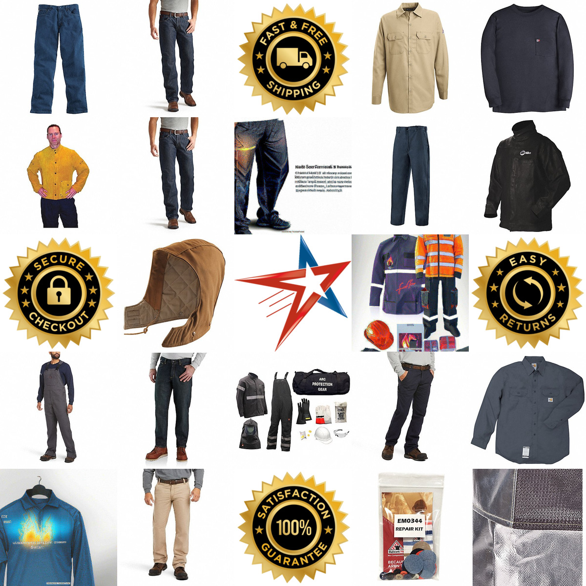 A selection of Flame Resistant and Arc Flash Clothing products on GoVets