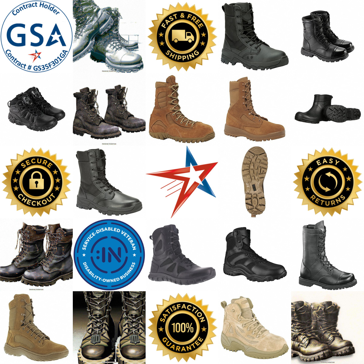 A selection of Military and Tactical Boots products on GoVets