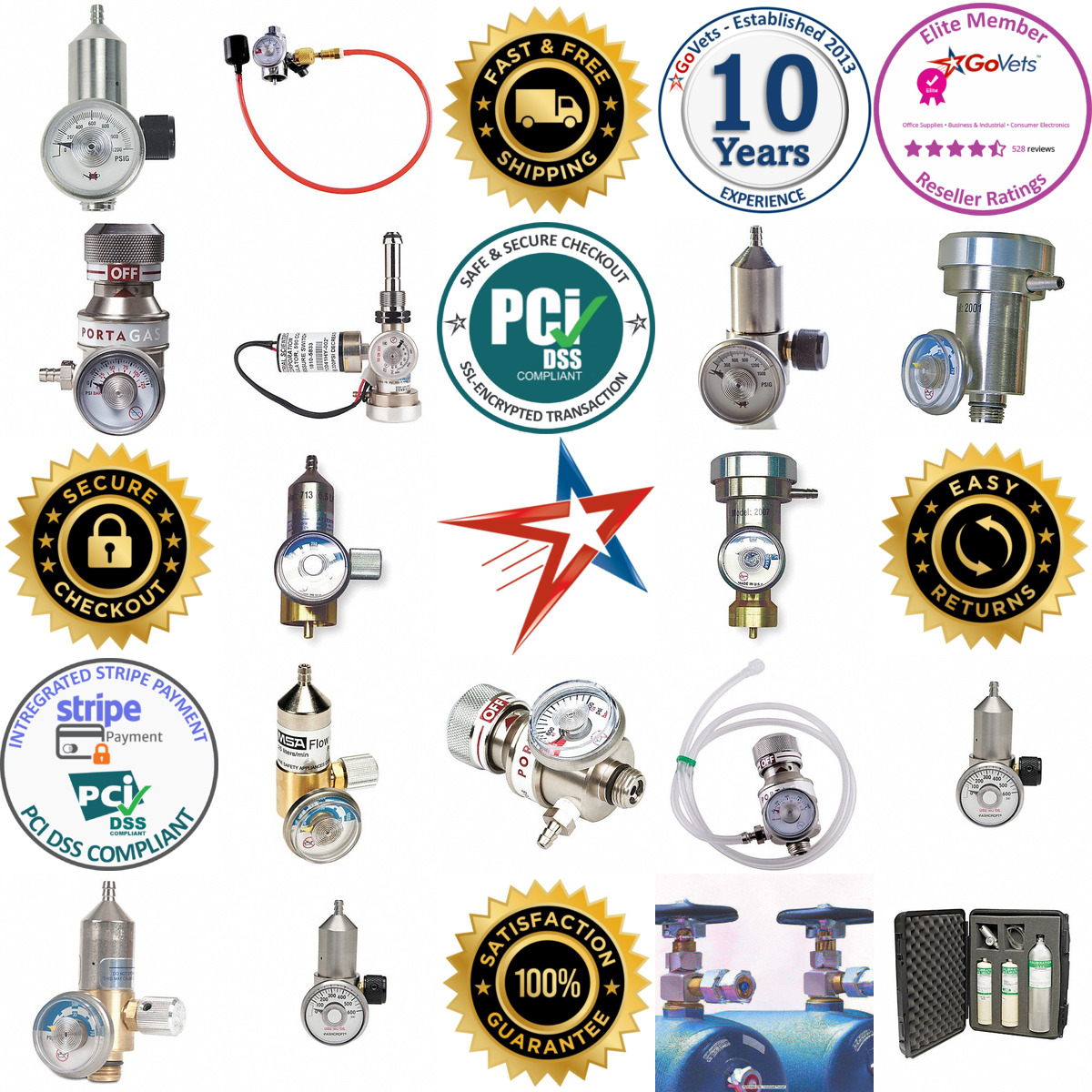A selection of Gas Cylinder Regulators products on GoVets