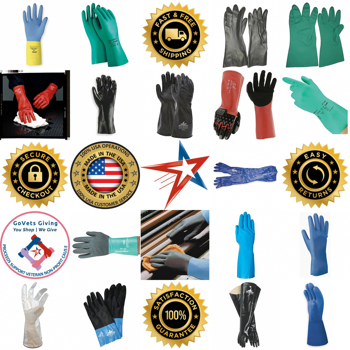 A selection of Chemical Resistant Gloves products on GoVets