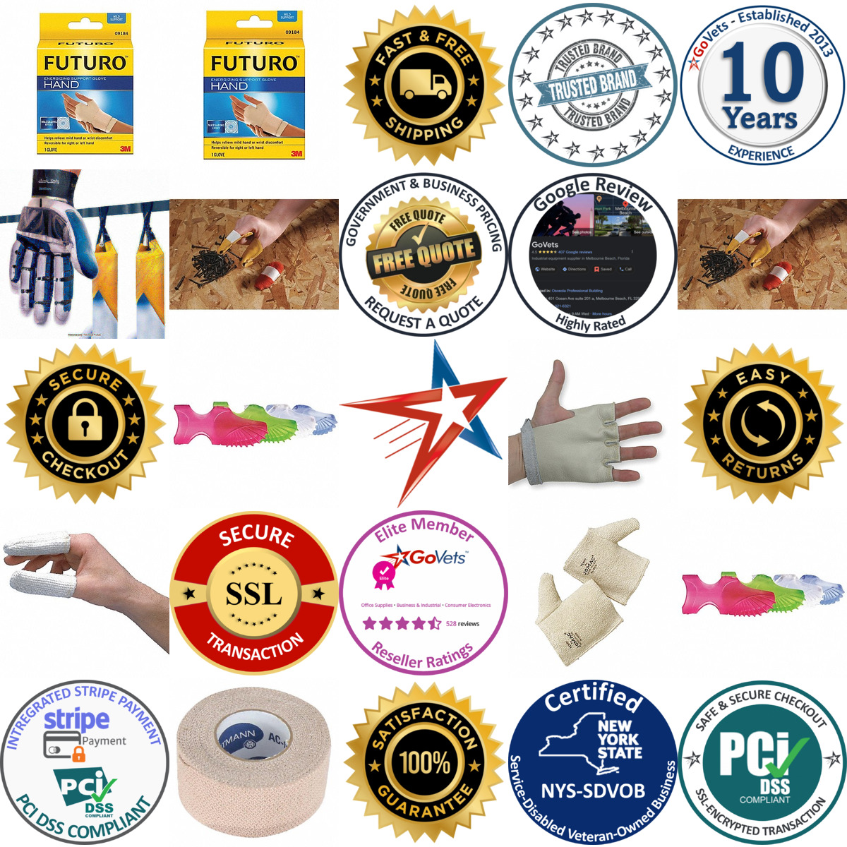 A selection of Hand and Finger Guards products on GoVets