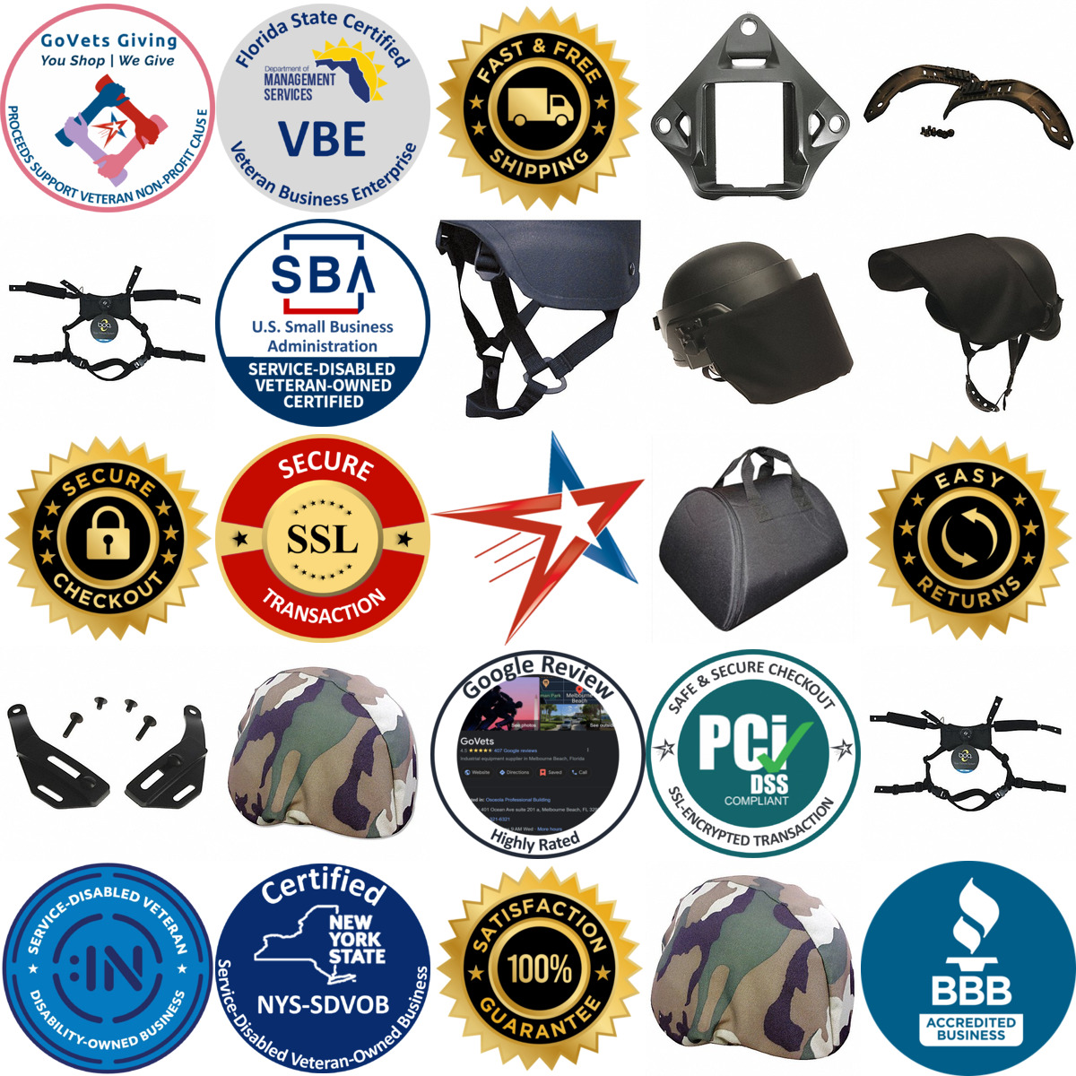 A selection of Ballistic Helmet Accessories products on GoVets