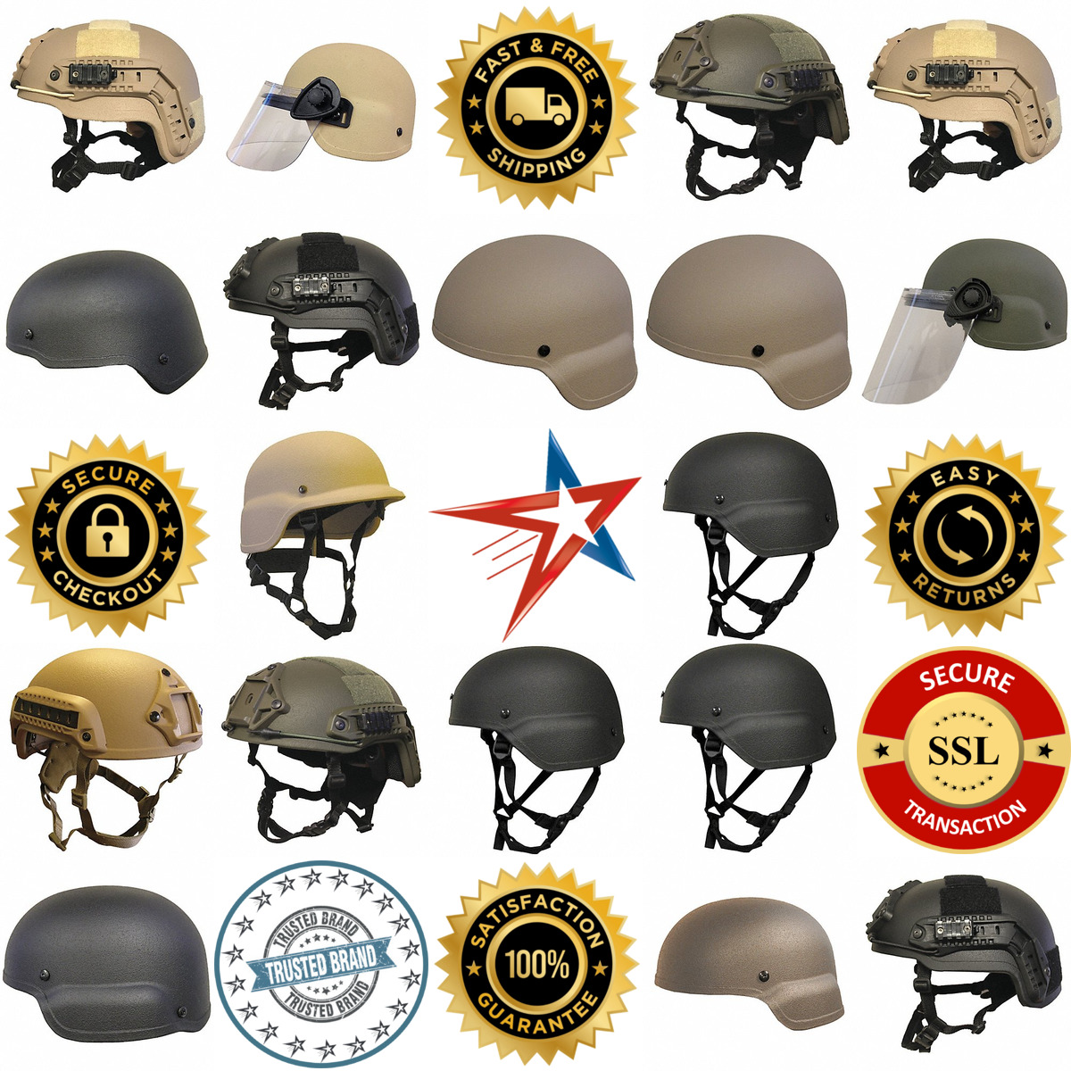 A selection of Ballistic Helmets products on GoVets