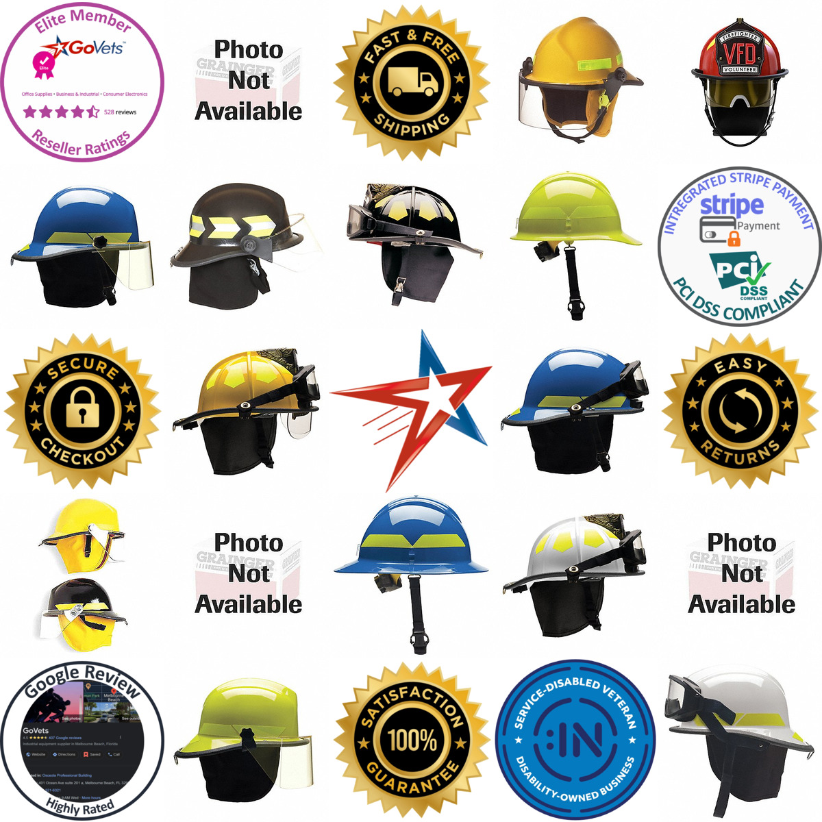 A selection of Fire and Rescue Helmets products on GoVets
