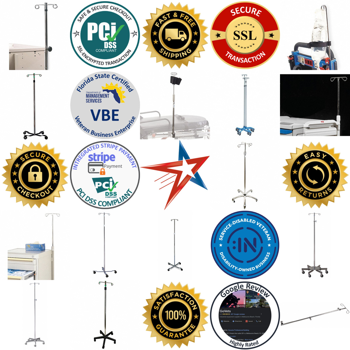 A selection of iv Poles products on GoVets