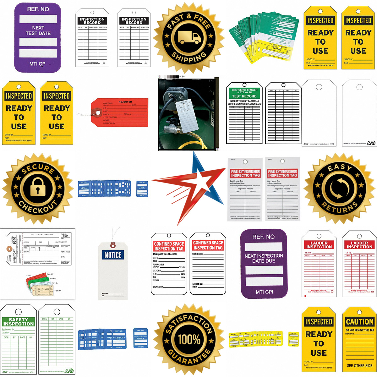 A selection of Inspection Tags products on GoVets