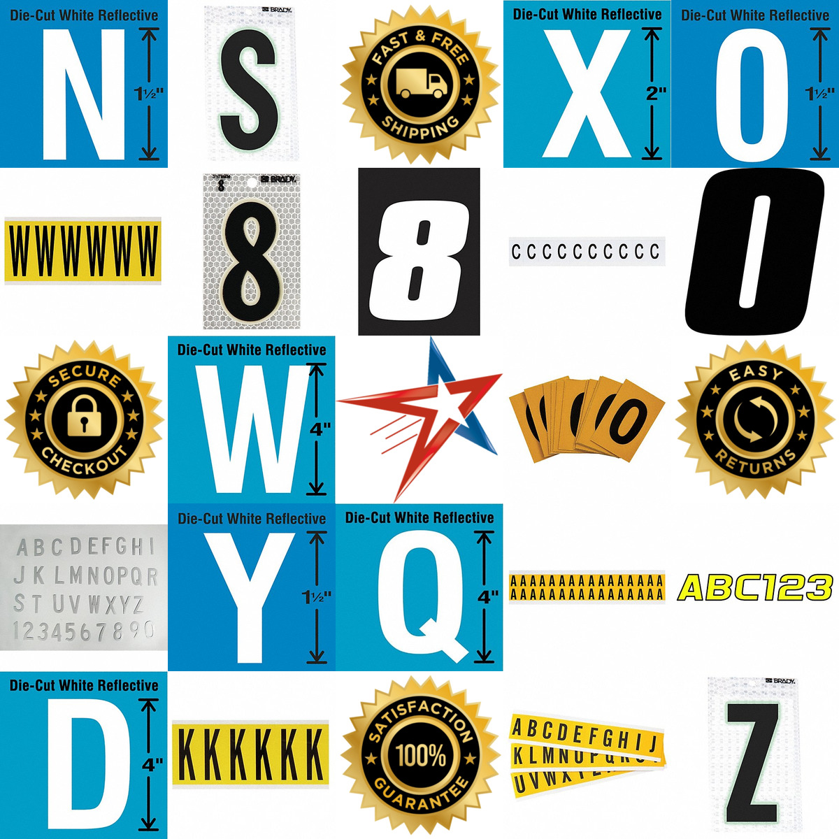 A selection of Letters and Numbers products on GoVets