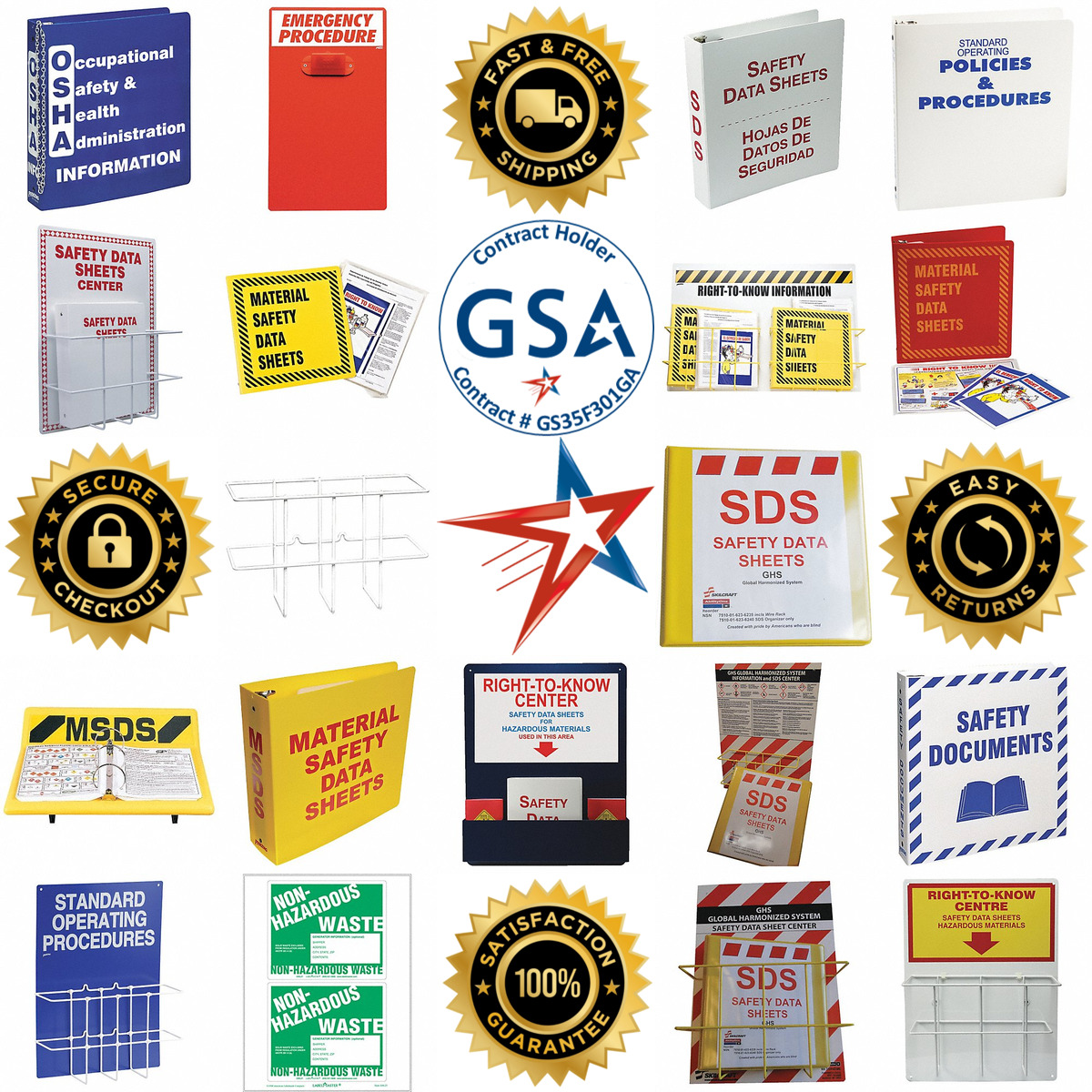 A selection of Right to Understand Stations and Binders products on GoVets