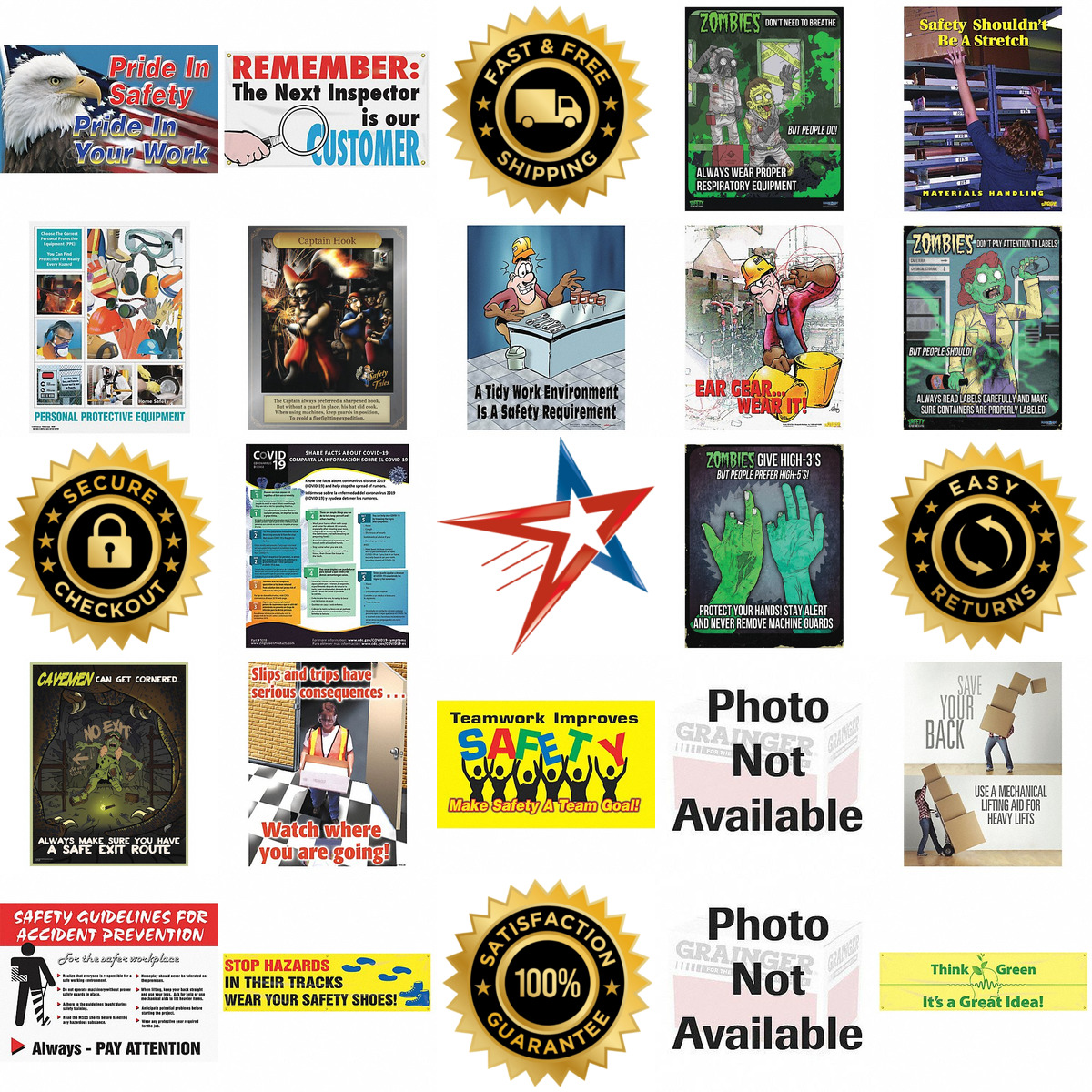 A selection of Safety Banners and Posters products on GoVets