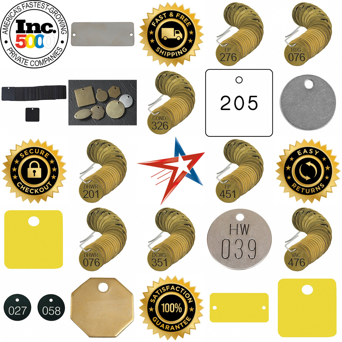 A selection of Valve Tags products on GoVets