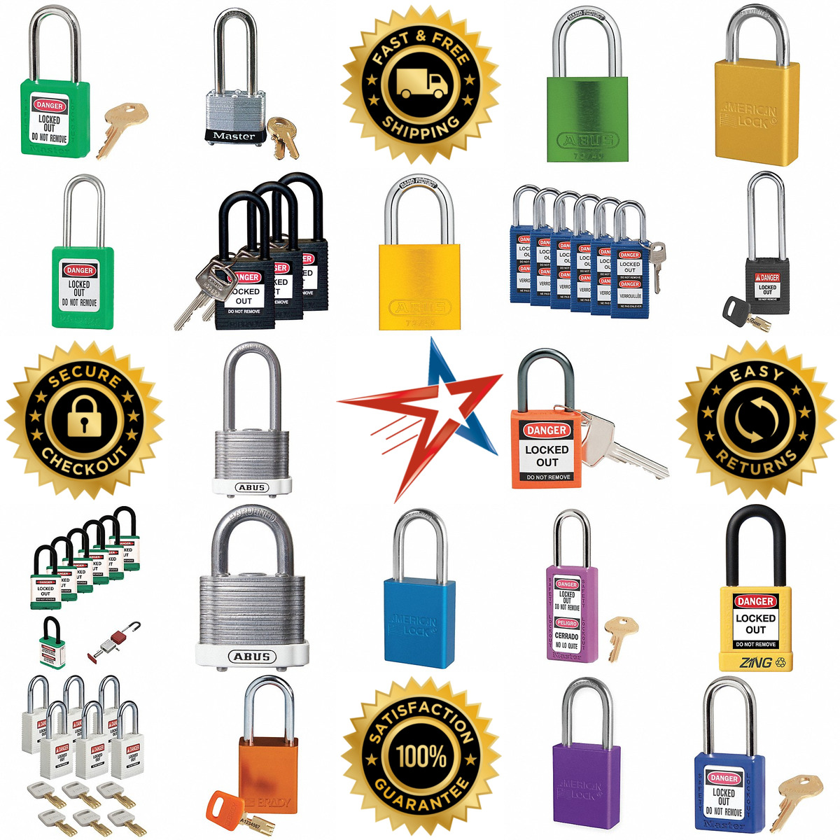 A selection of Lockout Padlocks products on GoVets