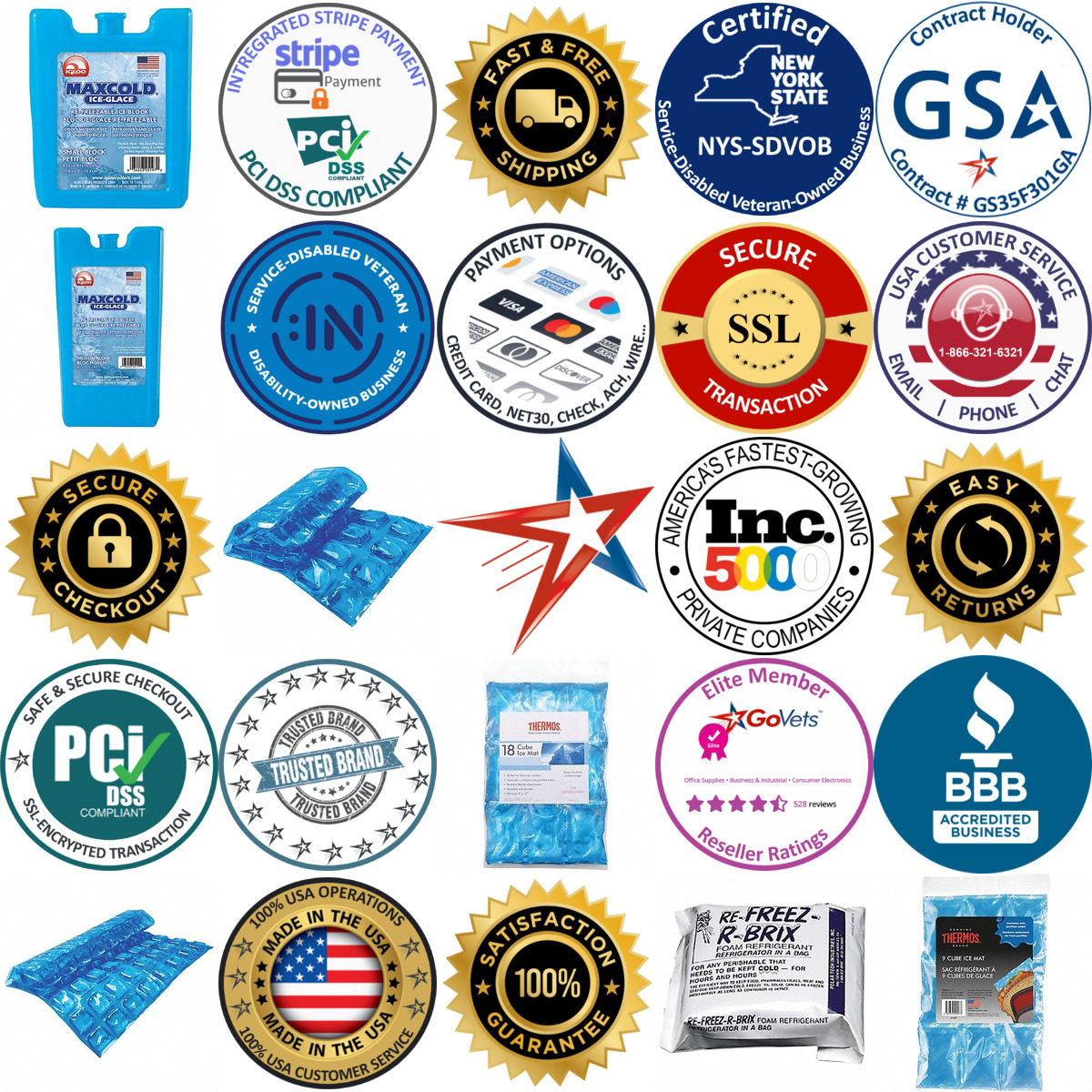 A selection of Reusable Ice Packs products on GoVets