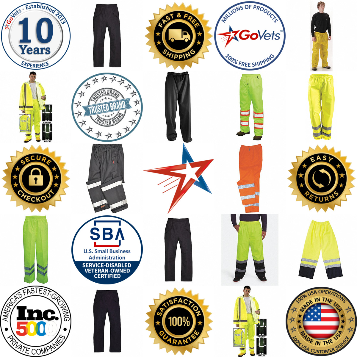 A selection of Rain Pants products on GoVets