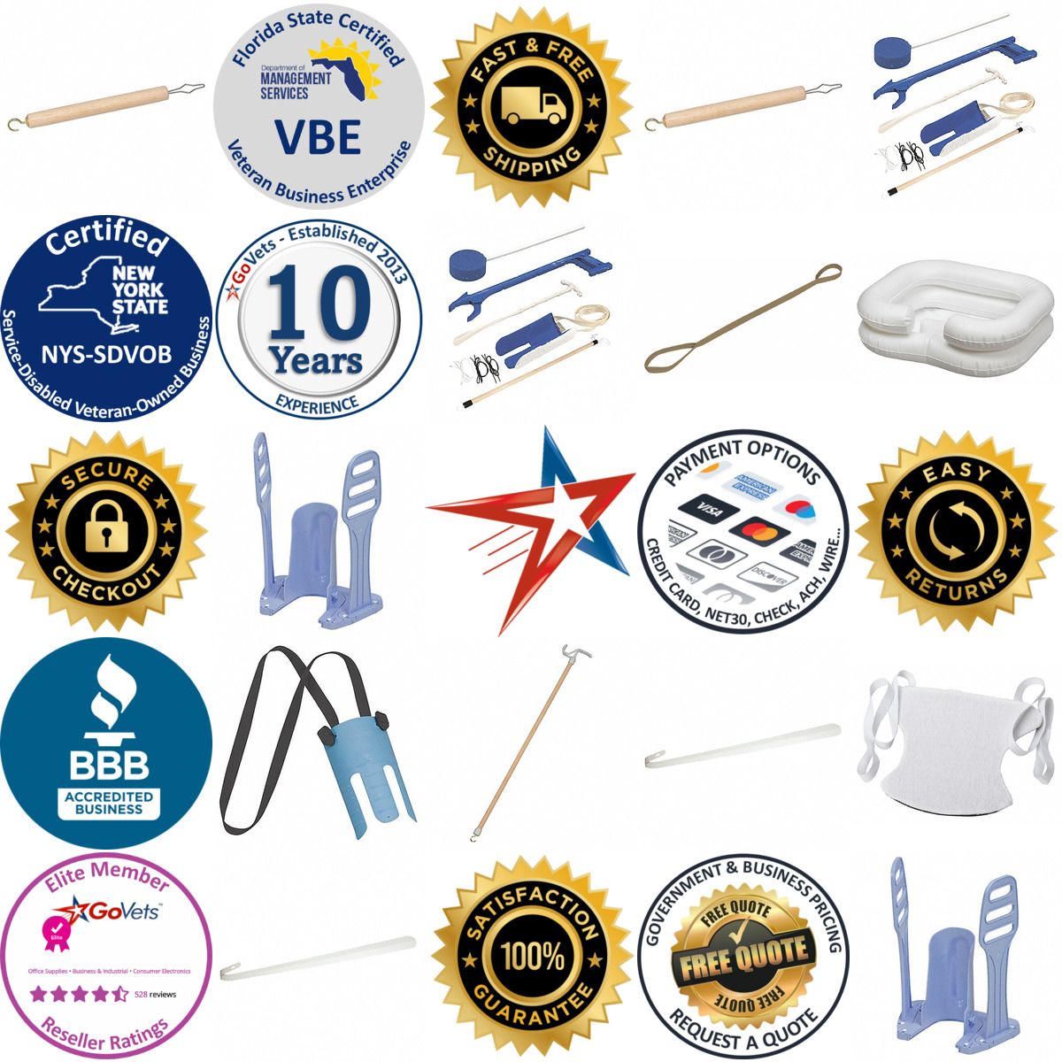 A selection of Grooming and Dressing Aids products on GoVets