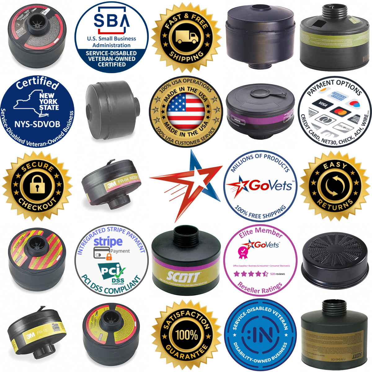 A selection of Gas Mask Canisters products on GoVets